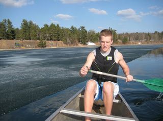 Peter Canoeing On Whitefish Lake