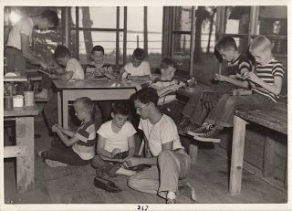 Campers getting crafty in the 50s!