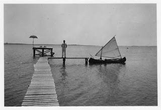 Canoe With Sail 1930