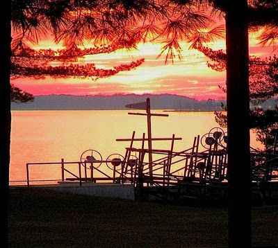 sunset on Whitefish Lake