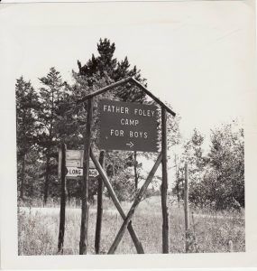 Father Foley Camp For Boys Sign